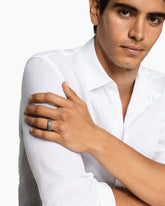 Chevron Band Ring in Titanium, 8mm